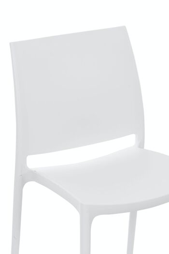 Chaise MAYA blanc 50x44x81 plastique plastique blanc 4