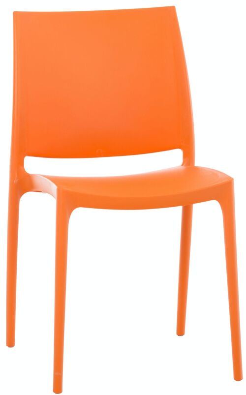 MAYA stoel oranje 50x44x81 oranje plastic plastic