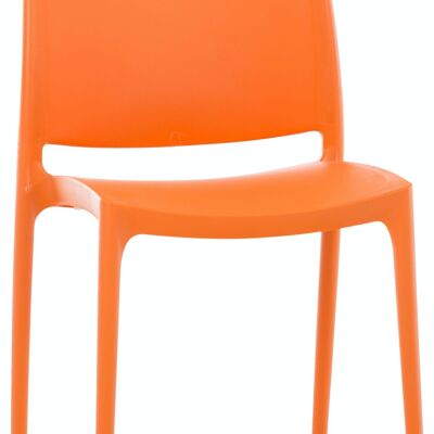 Stuhl MAYA orange 50x44x81 orange Kunststoff Kunststoff
