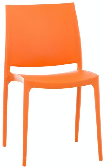 Chaise MAYA orange 50x44x81 plastique plastique orange 1