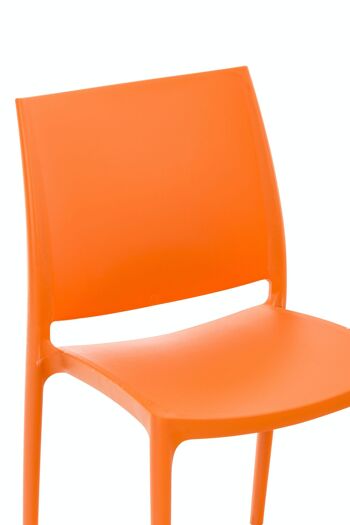 Chaise MAYA orange 50x44x81 plastique plastique orange 4