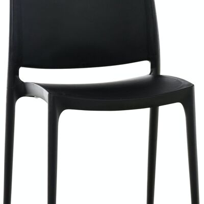 Stuhl MAYA schwarz 50x44x81 schwarzer Kunststoff Kunststoff