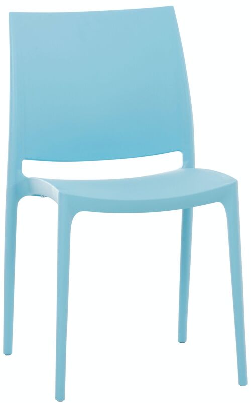 MAYA stoel Lichtblauw 50x44x81 Lichtblauw plastic plastic