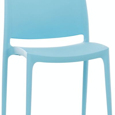 Stuhl MAYA Hellblau 50x44x81 Hellblauer Kunststoff Kunststoff