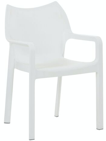 Chaise DIVA blanc 53x57x84 plastique plastique blanc 1