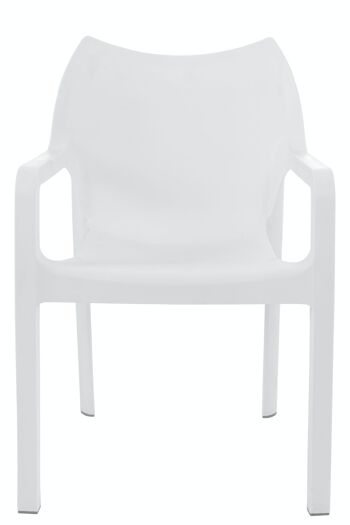 Chaise DIVA blanc 53x57x84 plastique plastique blanc 2