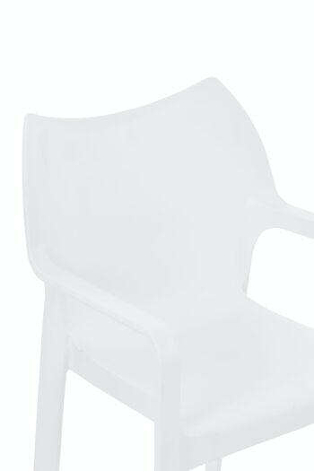 Chaise DIVA blanc 53x57x84 plastique plastique blanc 4