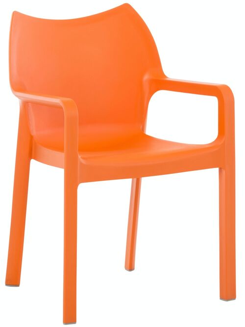 Stoel DIVA oranje 53x57x84 oranje plastic plastic