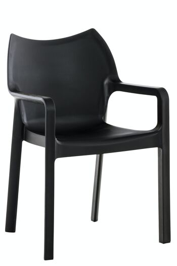 Chaise DIVA noir 53x57x84 plastique noir plastique 1