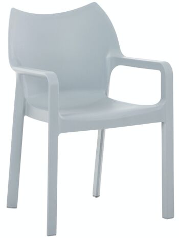 Chaise DIVA gris clair 53x57x84 plastique gris clair plastique 1