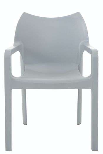 Chaise DIVA gris clair 53x57x84 plastique gris clair plastique 2