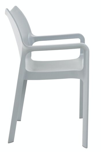 Chaise DIVA gris clair 53x57x84 plastique gris clair plastique 3