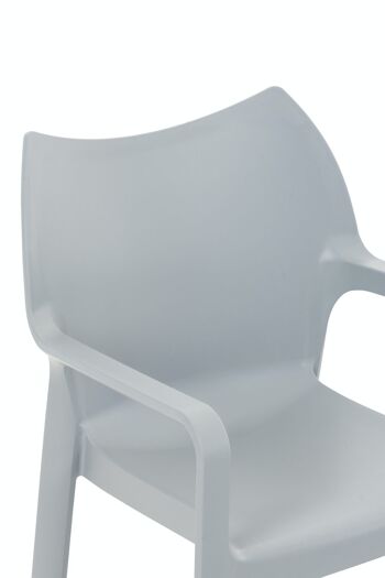 Chaise DIVA gris clair 53x57x84 plastique gris clair plastique 4