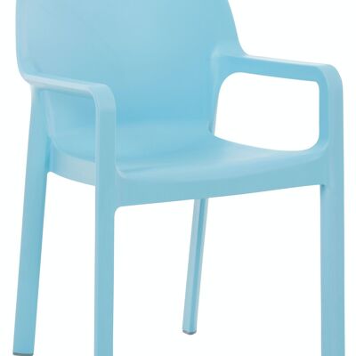 Stuhl DIVA Hellblau 53x57x84 Hellblauer Kunststoff Kunststoff