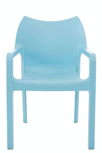 Chaise DIVA Light Blue 53x57x84 Plastique plastique bleu clair 2