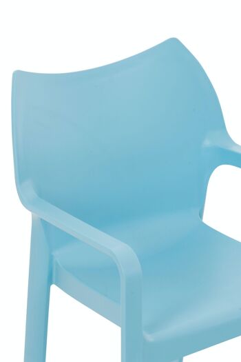 Chaise DIVA Light Blue 53x57x84 Plastique plastique bleu clair 4