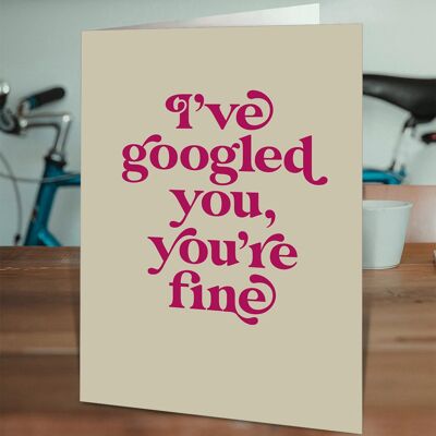 Googled You Birthday Card