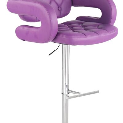 Bar stool Dublin purple 55x62x103 purple leatherette metal