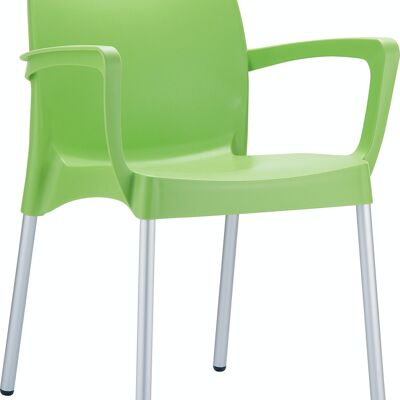 Dolce sedia vegetale 53x56x80 alluminio plastica vegetale