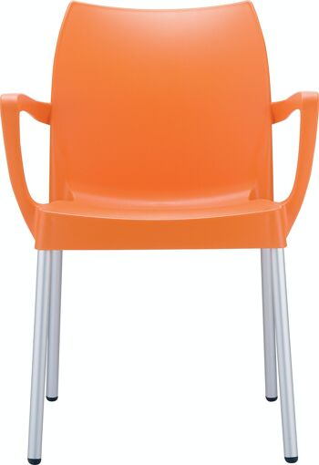 Chaise Dolce orange 53x56x80 aluminium plastique orange 2