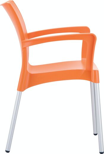 Chaise Dolce orange 53x56x80 aluminium plastique orange 3