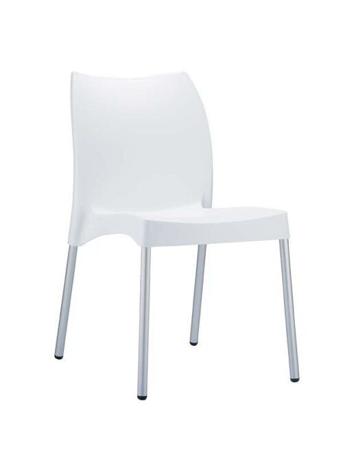 Vita-stoel wit 53x44x80 wit plastic aluminium