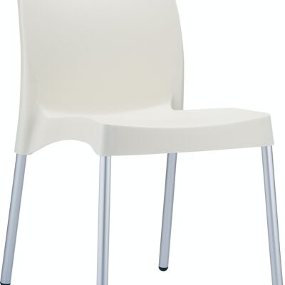 Vita silla crema 53x44x80 aluminio plástico crema