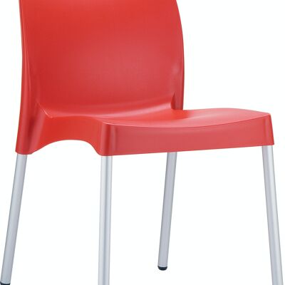 Vita-stoel rood 53x44x80 rood plastic aluminium