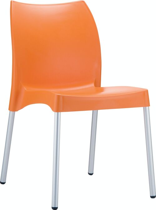 Vita-stoel oranje 53x44x80 oranje plastic aluminium