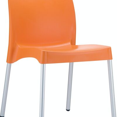 Vita silla naranja 53x44x80 plástico naranja aluminio