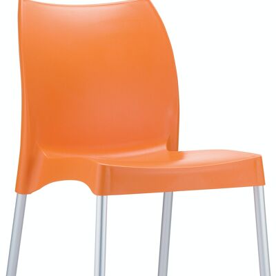 Vita-stoel oranje 53x44x80 oranje plastic aluminium