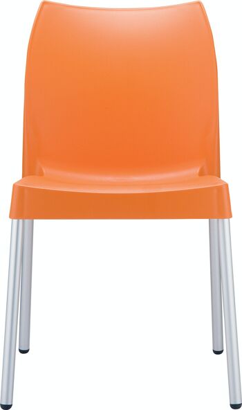 Chaise Vita orange 53x44x80 aluminium plastique orange 2
