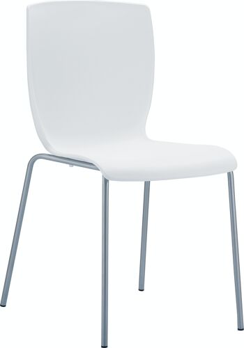 chaise MIO blanc 50x47x80 aluminium plastique blanc 1