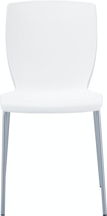 chaise MIO blanc 50x47x80 aluminium plastique blanc 2