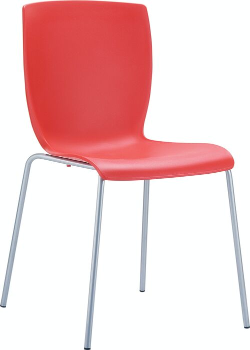 stoel MIO rood 50x47x80 rood plastic aluminium