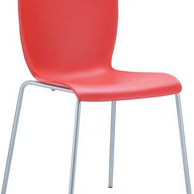 Stuhl MIO rot 50x47x80 roter Kunststoff Aluminium