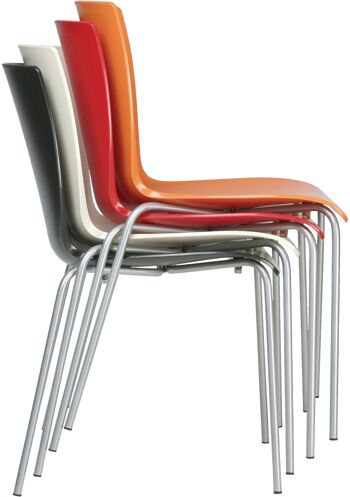 chaise MIO rouge 50x47x80 aluminium plastique rouge 2
