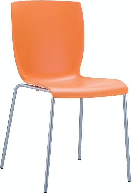 stoel MIO oranje 50x47x80 oranje plastic aluminium
