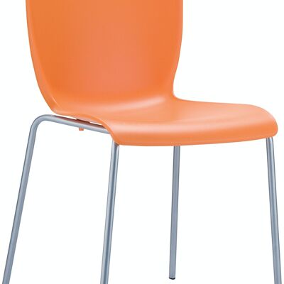 stoel MIO oranje 50x47x80 oranje plastic aluminium