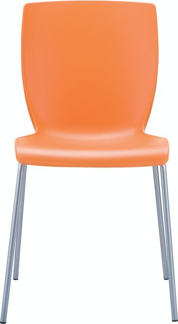 chaise MIO orange 50x47x80 orange plastique aluminium 2