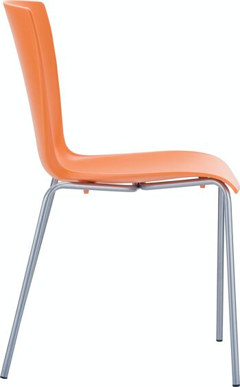 chaise MIO orange 50x47x80 orange plastique aluminium 3