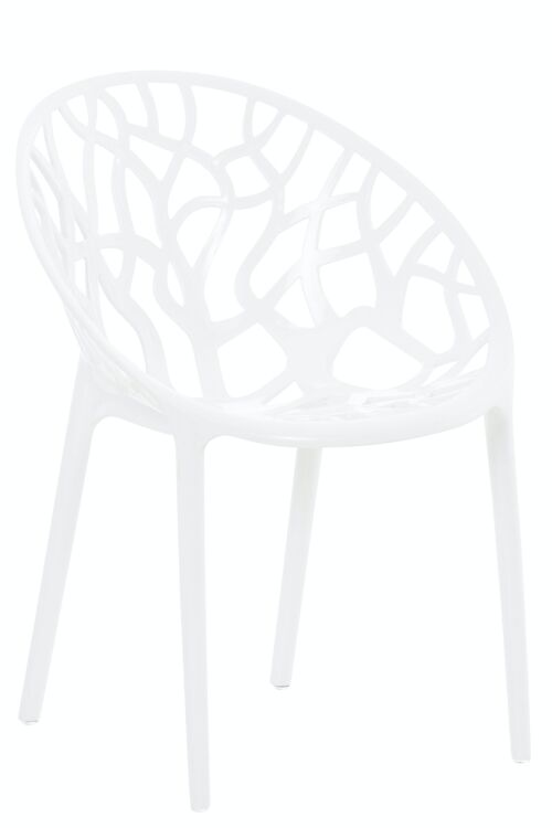 CRYSTAL stapelbare stoel witte glans 60x59x80 witte glans plastic plastic