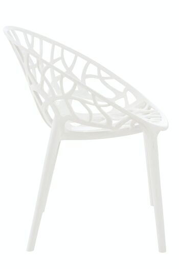 CRYSTAL chaise empilable blanc brillant 60x59x80 blanc brillant plastique plastique 4