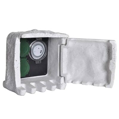 Outdoor socket with timer (imitation stone)