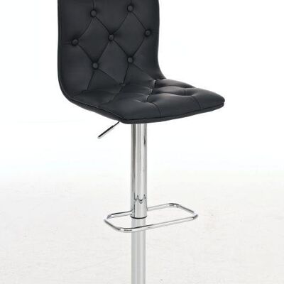 Bar stool Bristol black 48x40x92 black Chromed metal