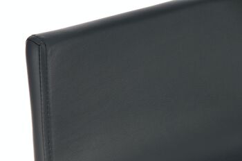 Tabouret de bar Newport noir 50x40x96 cuir artificiel noir acier inoxydable 4