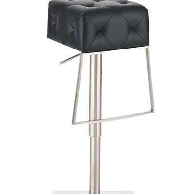 Bar stool Mansfield black 42x42x68 black artificial leather stainless steel