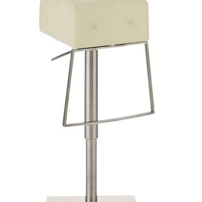 Bar stool Mansfield cream 42x42x68 cream leatherette stainless steel