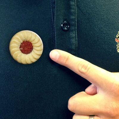 Funny Biscuit Pin Badge 38mm