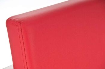 Tabouret de bar Atlantic rouge 54x49,5x97 cuir artificiel rouge acier inoxydable 2